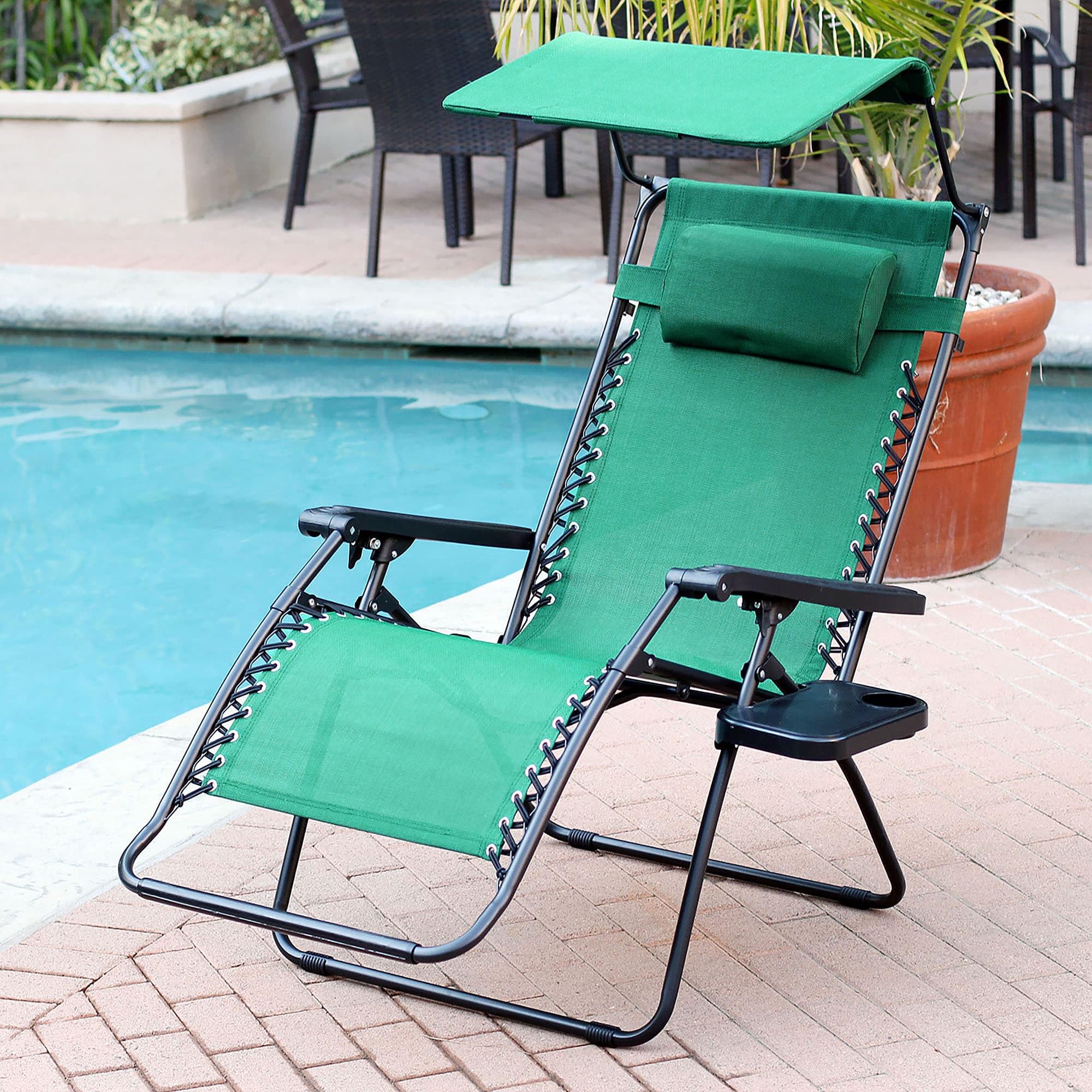 Amazon.com : Jeco Oversized Zero Gravity Chair with Sunshade and