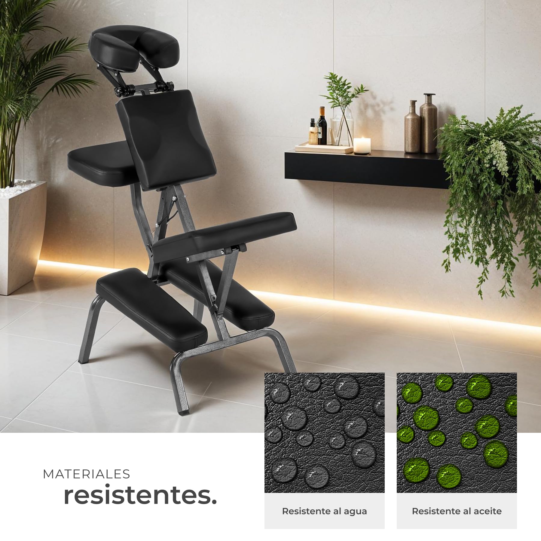 TecTake Silla de Masaje Fisioterapia rehabilitacion sillón de Tratamiento Tattoo
