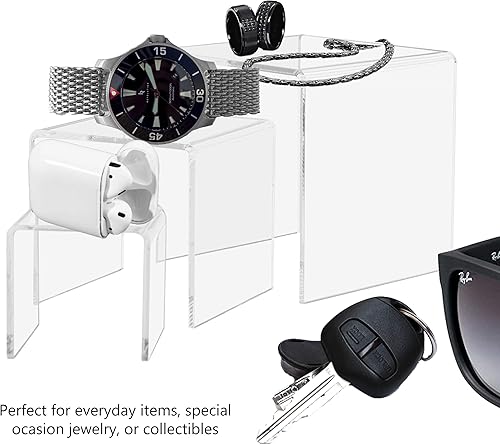 Miniatura 4 de Marketing Holder - Juego de elevadores de 4 piezas transparentes de primera calidad