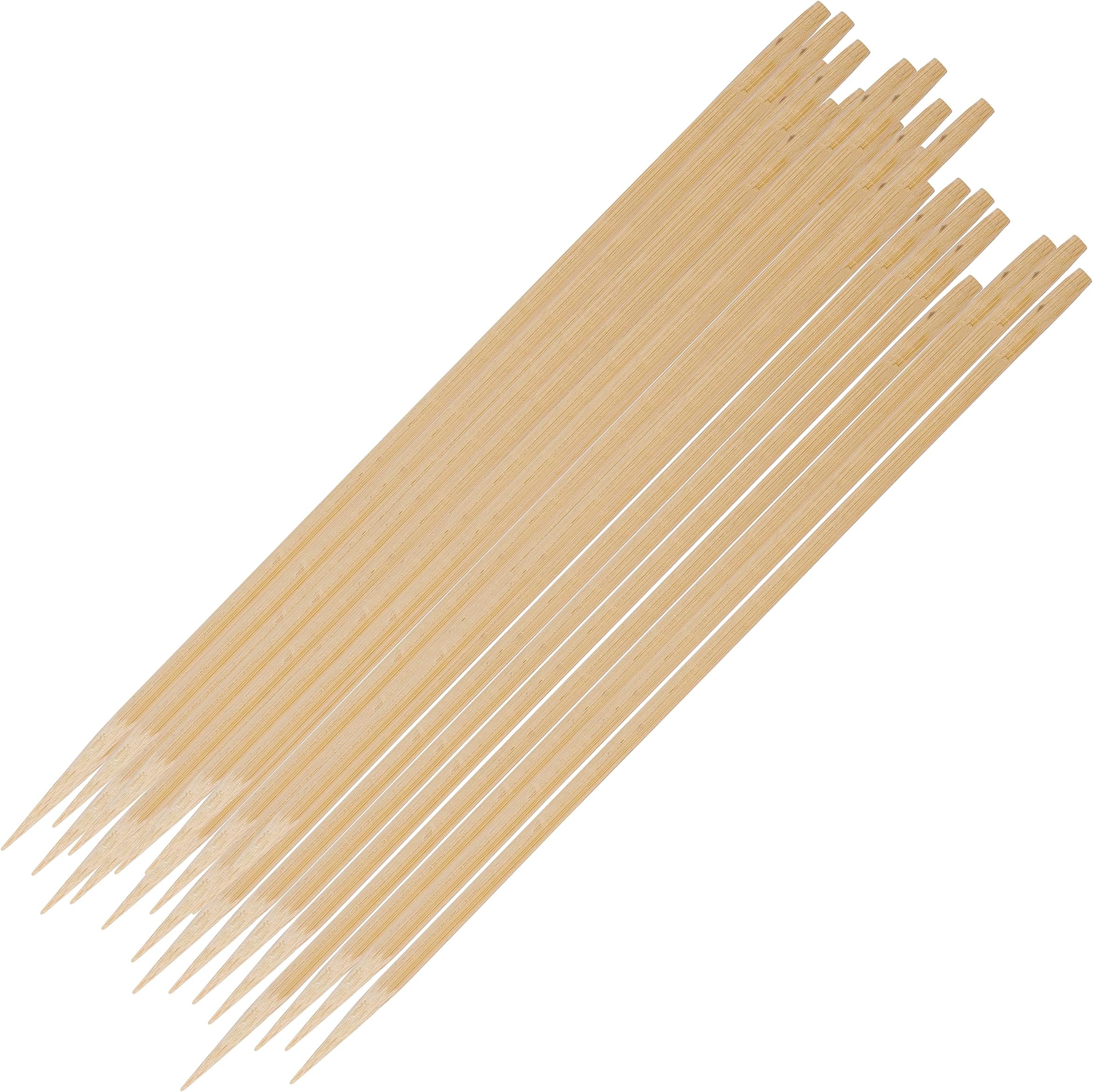Royalford BBQ Skewers RF11686 Bamboo Skewers Perfect for Indoor, Camping, Hiking and Other Outdoor Entertainment for Grilling Meat, Fish, Vegetables, Chicken