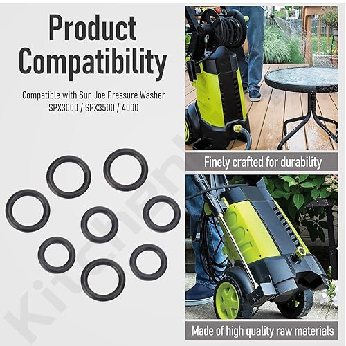 Miniatura 5 de Juntas tóricas de lavadora a presión SPX3000 para lavadoras a presión Sun Joe SPX3001, SPX3501, SPX3500, SPX4000, SPX4001 arandelas a presión,