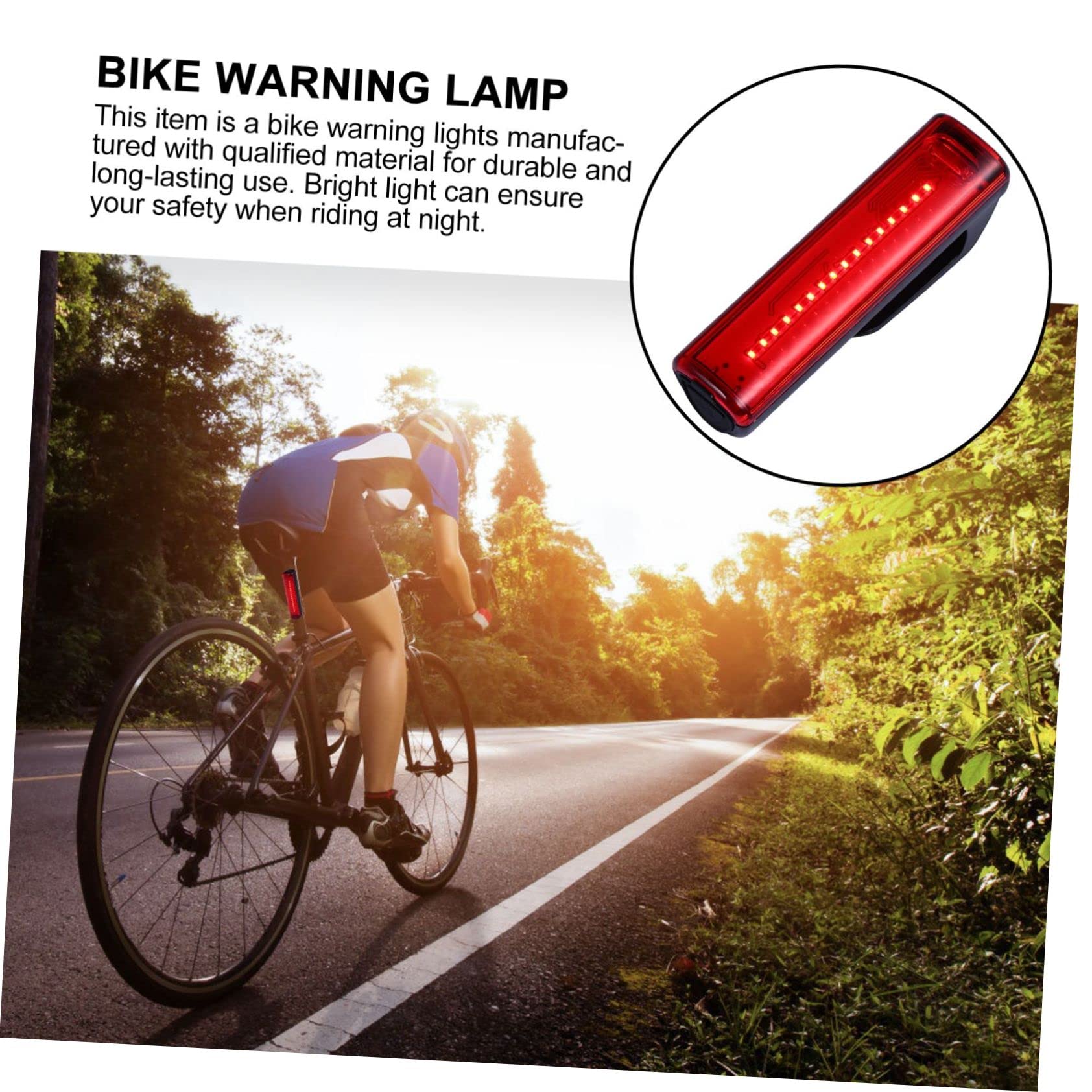 TOYANDONA Luce di Coda di Ricarica USB LED Posteriore Ciclismo per fanale Posteriore Leggero Ciclo fanalino Posteriore Bici Luce di Coda di Bici di Segnalazione plastica Rosso