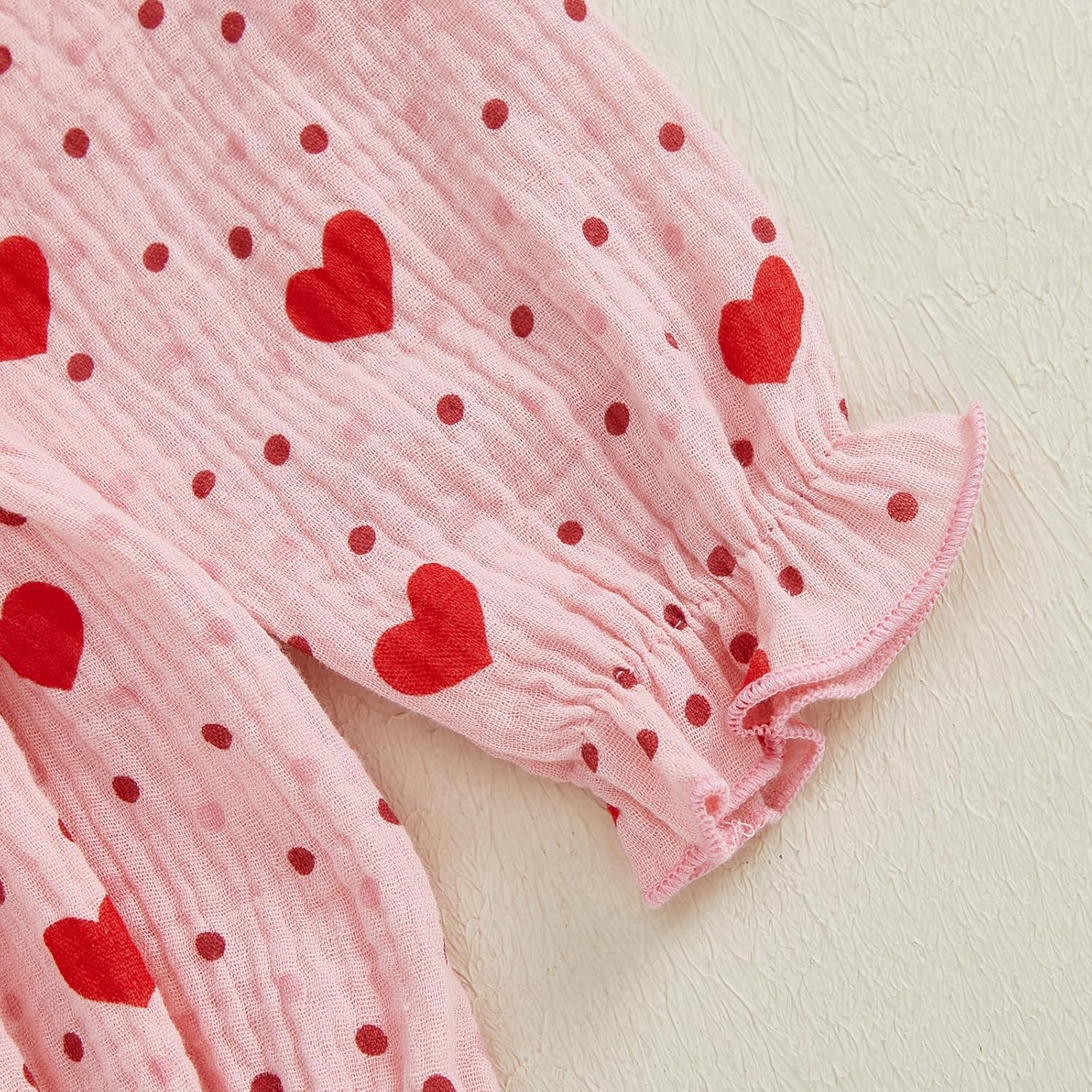 Infant Cute Baby Girl Outfit Long Sleeve Rompers Top Ruched Bodysuit Newborn Baby Girl Clothes 3 6 12 18 Months - Image 6