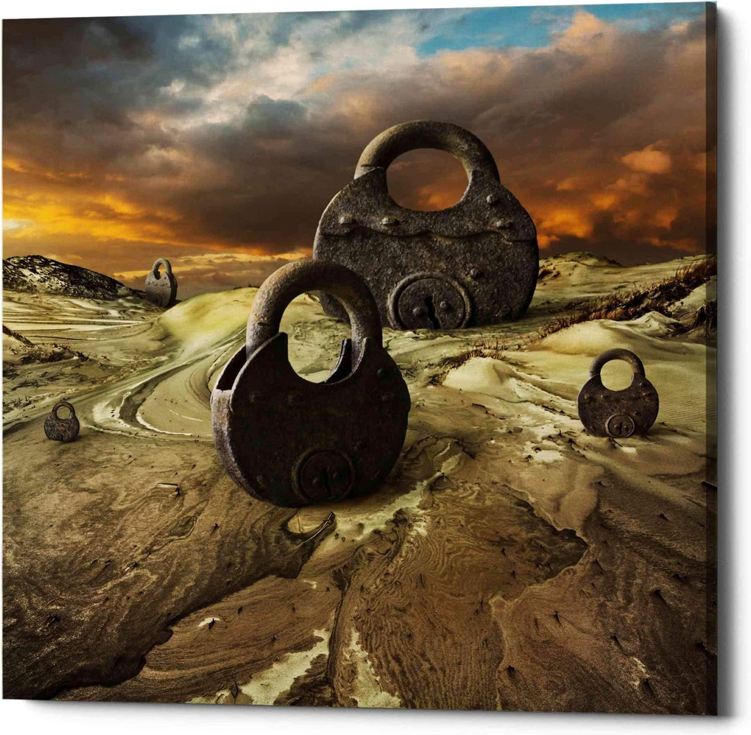 Epic Graffiti 'Entries' by Dariusz Klimczak, Canvas Wall Art, 12"x12"