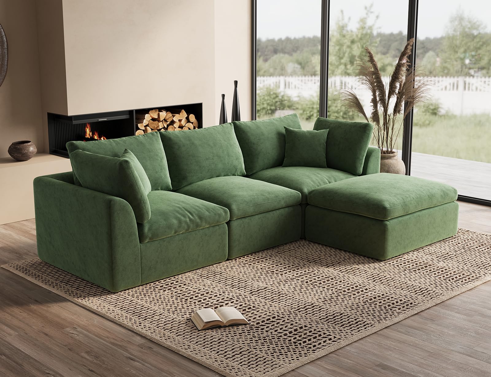 ohllob 110 Cloud Sectional Green