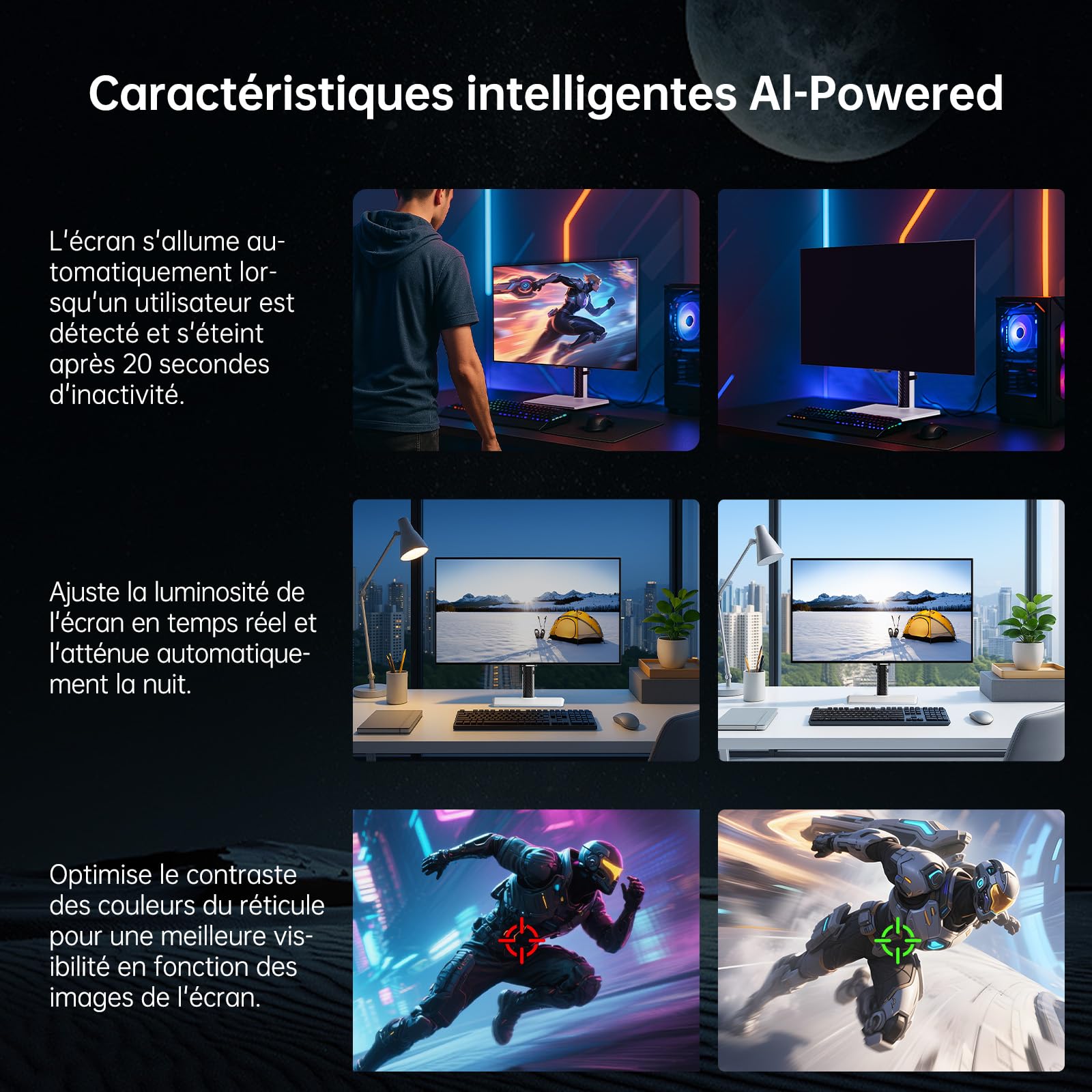 KTC Ecran OLED 4K 32 Pouces, Ecran PC Gamer Double Mode 4K@240Hz / 1080P@480HZ, Temps de réponse de 0,03 ms, FreeSync/G-Sync, HDR Ture Black 400, HDMI 2.1, DP 1.4, USB C 65W, 3 x USB A 3.0, KVM