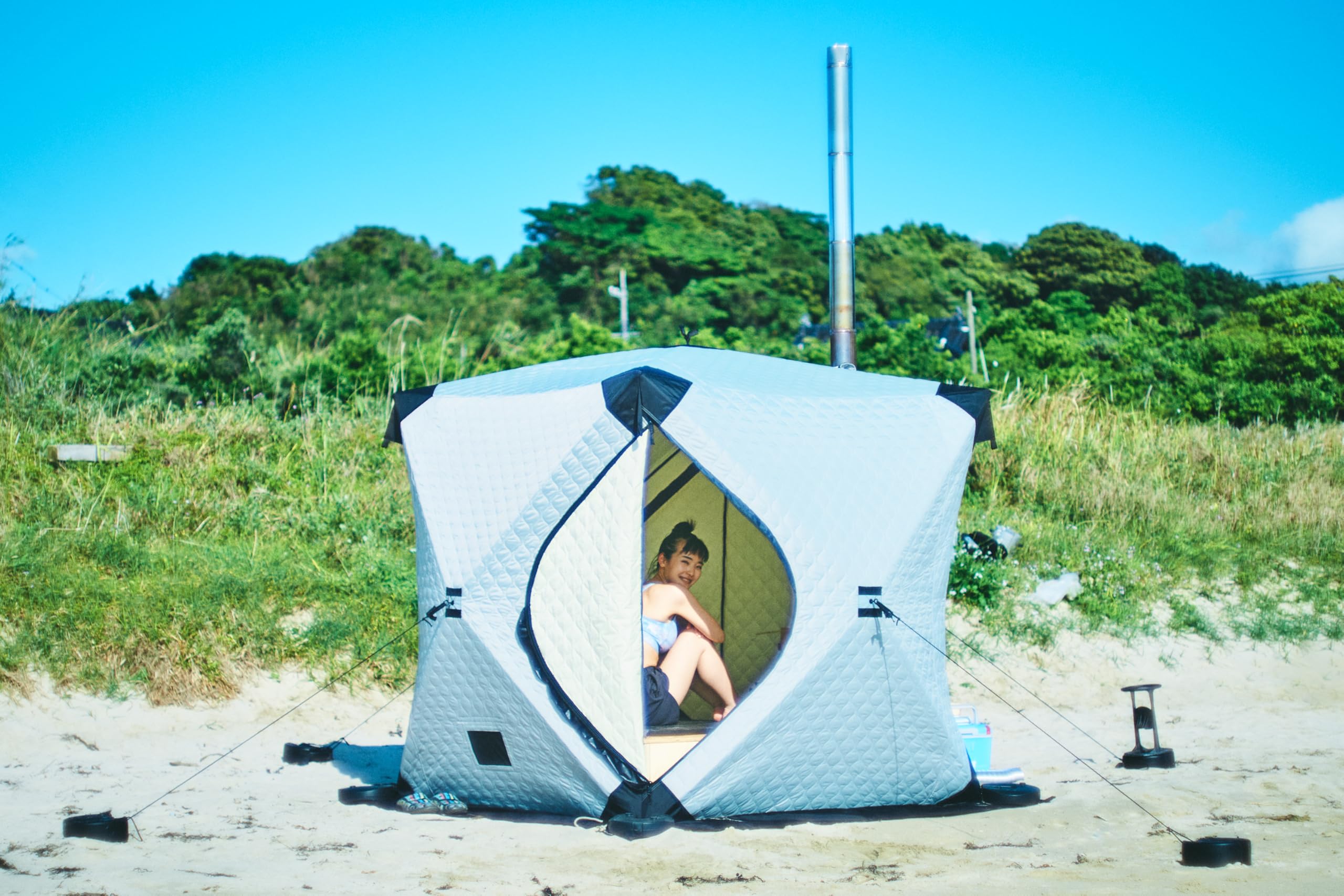 Amazon.co.jp: AMBER サウナテント totonoi2 ホンマ製作所薪ストーブA