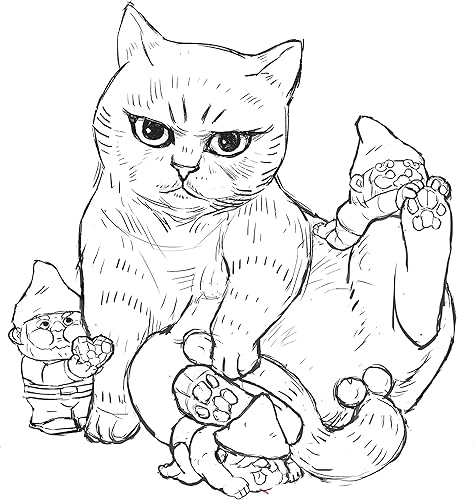 Miniatura 6 de La gran masacre de gnomos de jardín, gnomos comiendo dragones enojados, 10 pulgadas de alto..