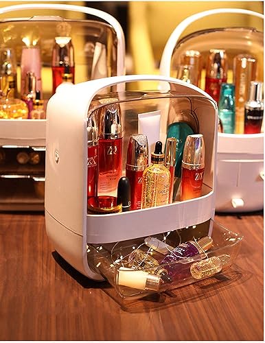 Miniatura 2 de SweetheartNY - Organizador de maquillaje de lujo para el cuidado de la piel, vitrina de cosméticos, multifunción, impermeable, a prueba de polvo,