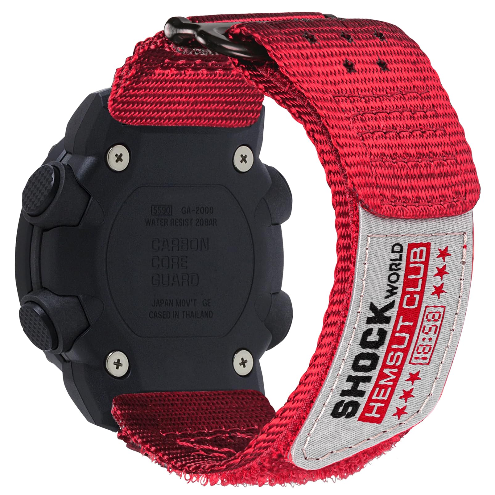 24mm Watch Band Strap for Casio GA-2000 PRG-600/650 PRW-6600, Super Rugged Nylon Sports Strap