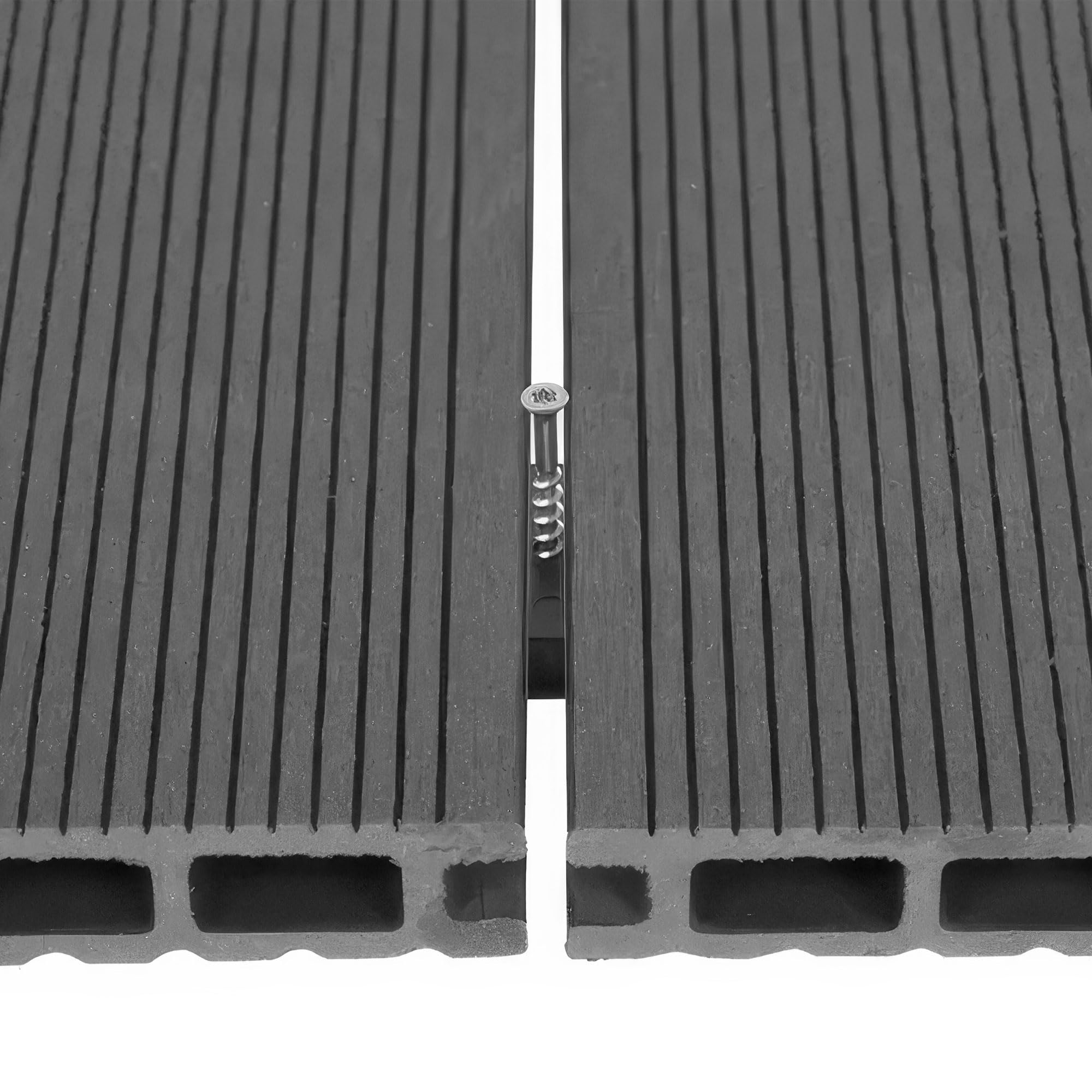 Frankystar Kaido - Set di 5 Doghe Pavimento da Esterno 150x75 cm per Giardino Patio Terrazza Pavimentazione in WPC Nero