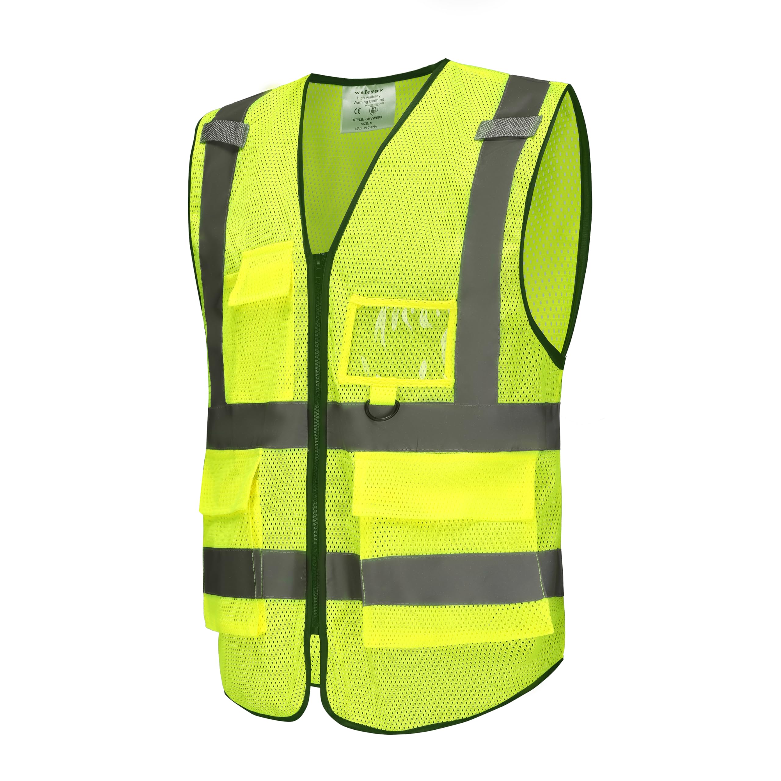 Jolusere Reflective Safety Vest Class 2 High Visibility Mesh Vest Protective Workwear Meets ANSI Standards