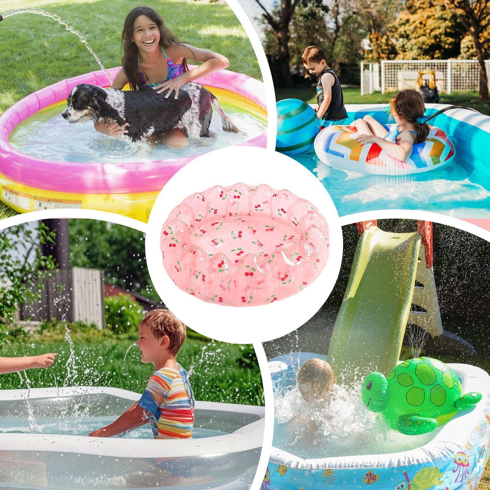 Piscina Hinchable para Niños y Niñas Juguete De Actividades Verano | Piscina Infantil para Niños Para Verano, Parques, Jardines, Patios, Interiores, Exteriores, Actividades, , Y Viajes
