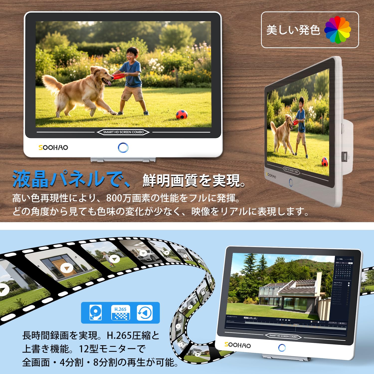 Amazon.co.jp: SOOHAOソーハオ 防犯カメラ ワイヤレス 屋外 2台セット