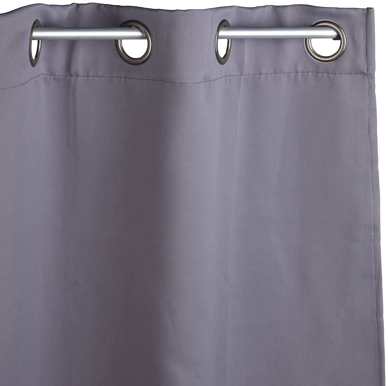 Carlo Milano Thermovorhang: 2er-Set Verdunkelungs-Vorhänge, Weite 4-cm-Ösen, 145 x 245 cm, grau (Gardinen, Thermovorhänge mit Ösen, Dia)