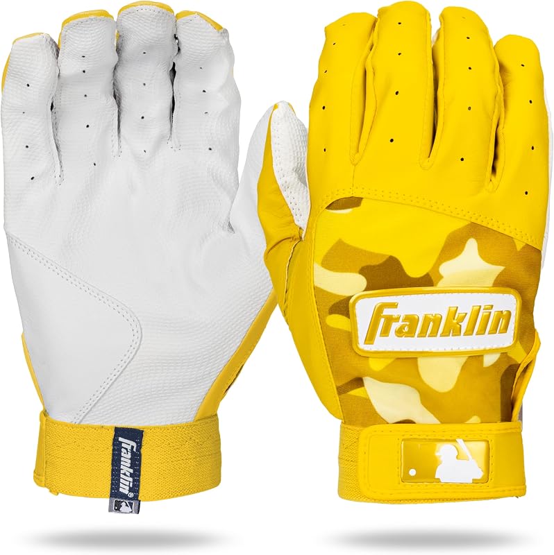 Franklin Sports MLB Guantes de bateo - Guantes Digitek Camo - Cuero Premium - Múltiples colores - Tallas para adultos