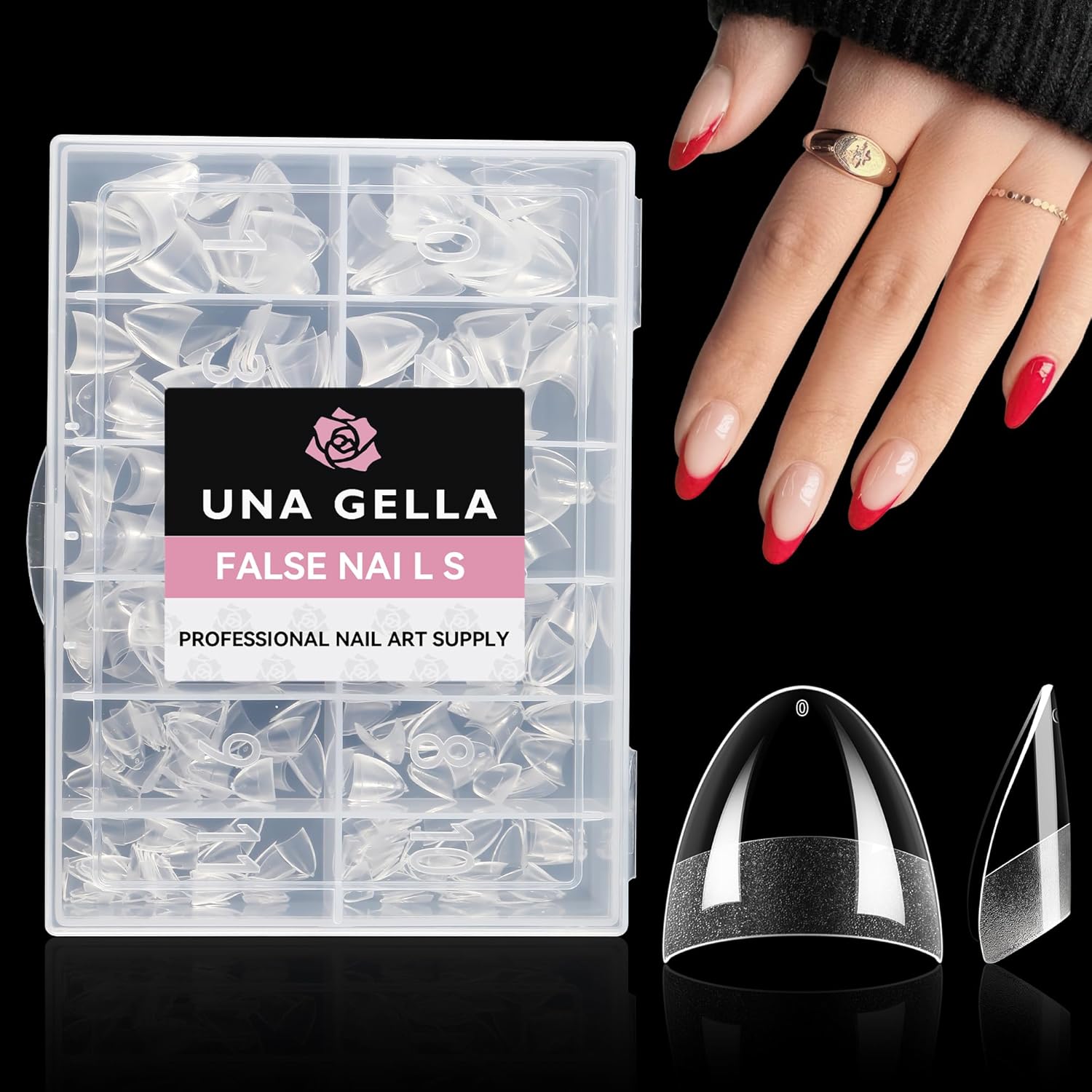 UNA GELLA Short Almond Gel x Nail Tips