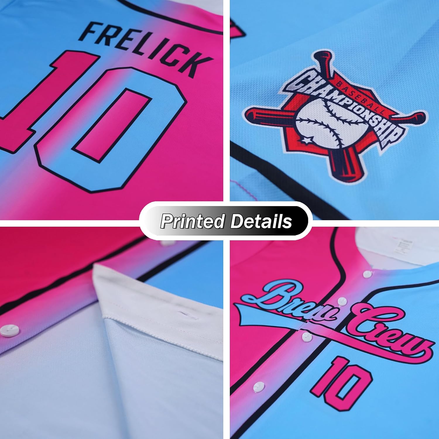 Custom Baseball Jersey – Personalized Name, Number & Logo, Customizable Baseball Jersey Holiday for Men, Women, Youth, Kids - Image 5