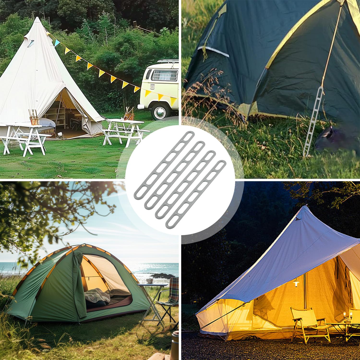 Xtremeauto Caravan Awning Ladders Straps - X20 Awning Ladder Straps Tie Kit Rubber Strap For Awnings Easily Secure Caravan Awning All Peg Types Caravan Awning Accessories