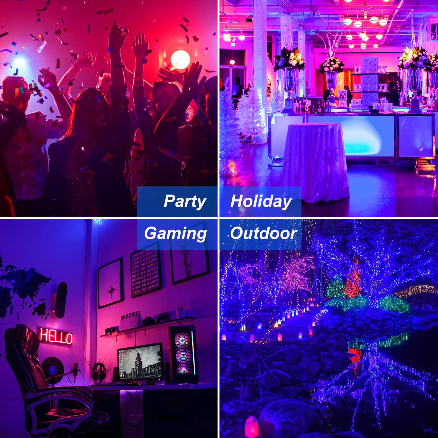 NATPOW RGB Strahler Outdoor 100W, Smart RGBCW LED Strahler Außen mit Bluetooth-App und Fernbedienung, Farbwechsel Scheinwerfer, IP66 Wasserdicht Flutlicht für Garten, Hof, Party und Fassade