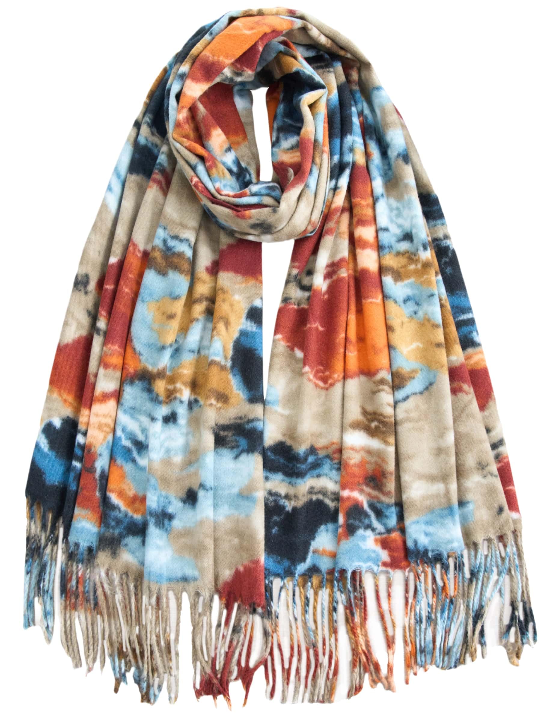 VENVSBEE Scarf For Women Soft Colorful Shawl Wraps Fashionable Pashimina Rave For Spring Fall Winter