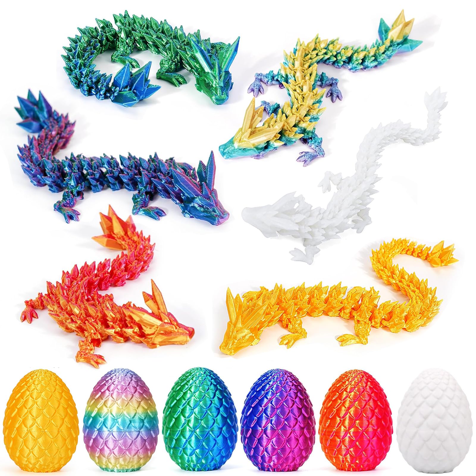 Amazon.com: 6 Pcs 3D Printed Dragon Eggs with Dragon Inside, Mini