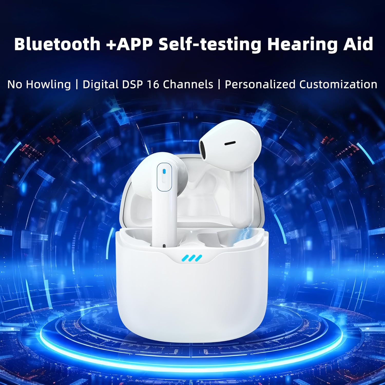 Bluetooth Hearing Aids for Seniors With Noise Cancelling, Digital Hearing Amplifier for Seniors Adults with Volume Control, Convenient for Outdoor Use - Image 9