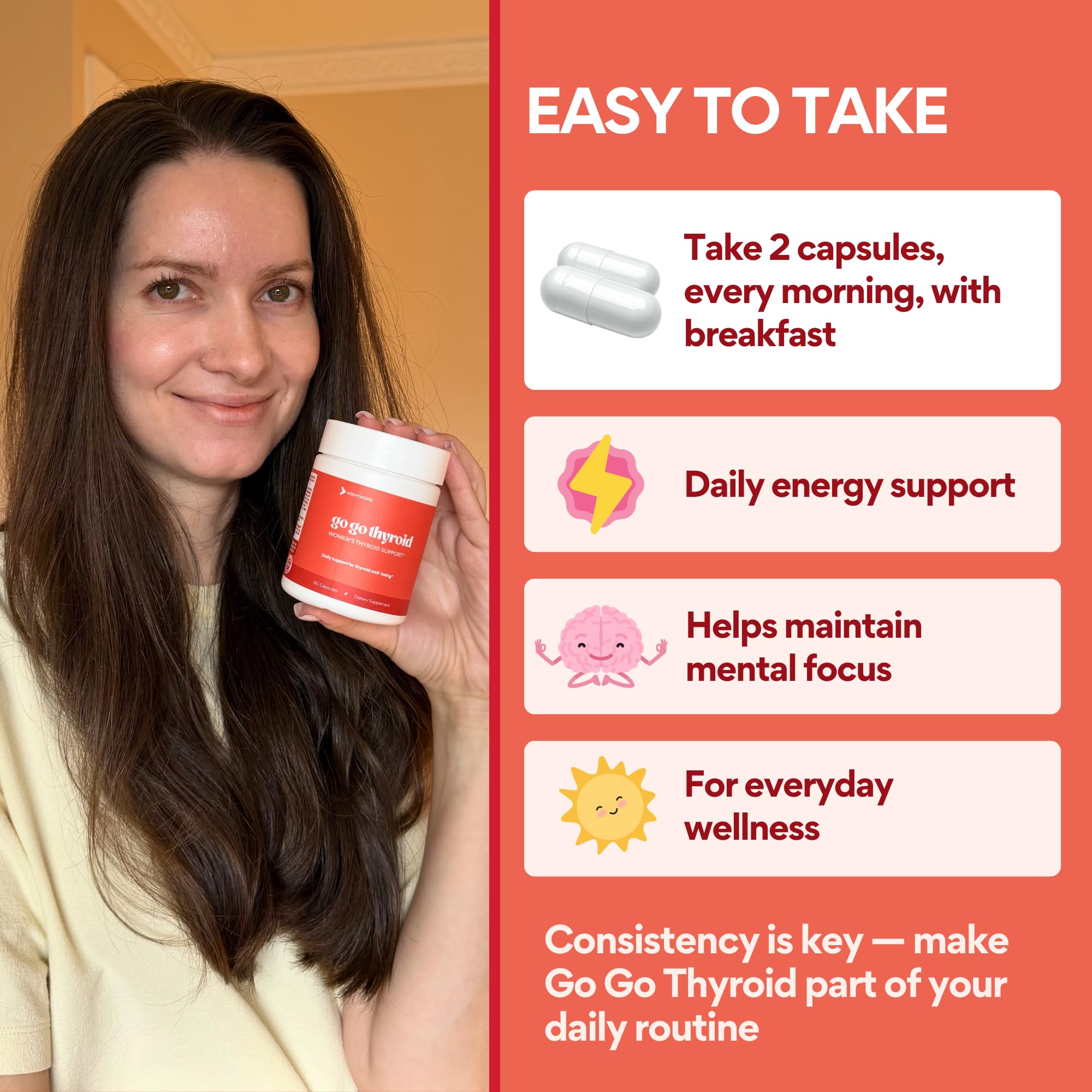 VoomVaya Thyroid Support for Women with Iodine & Selenium - Go Go Thyroid — Amazon image 6
