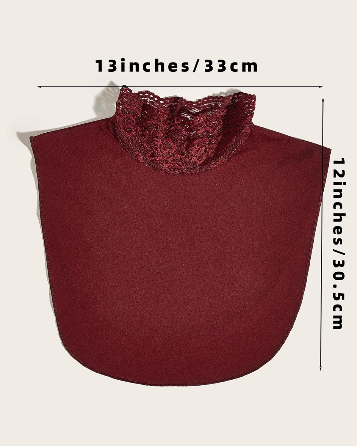 Lace Mock Neck Detachable Collar for Women, Soft Breathable Fake Dickey Collar - Image 4