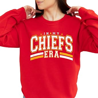 Olive Loves Apple In My Chiefs Era Sweatshirt for School Spirit Apparel for Adults and Kids