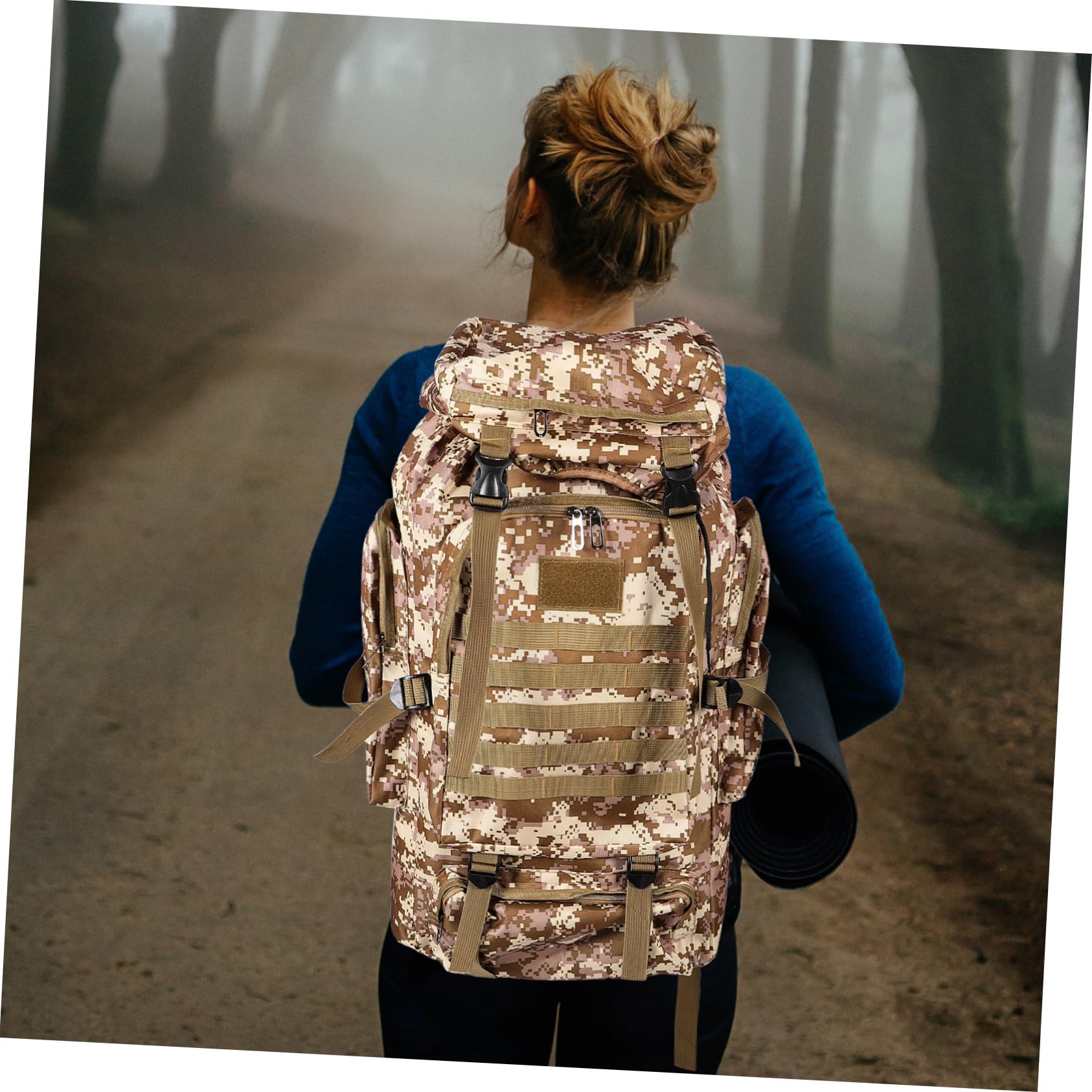 KOMBIUDA L Panno di Oxford Impermeabile Casual Borsa da Trekking Posteriore Viaggio All'Aperto Indietro Indietro Mens Borsa da Viaggio Posteriore per I Viaggi di Campeggio Borse da