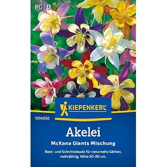 Kiepenkerl McKana Giants Mix 1014050 Columbine Seeds - Perennial Flower Bed and Cut Perennial with a Height of 60 to 80 cm and Content for 50 Plants - Flower Seeds