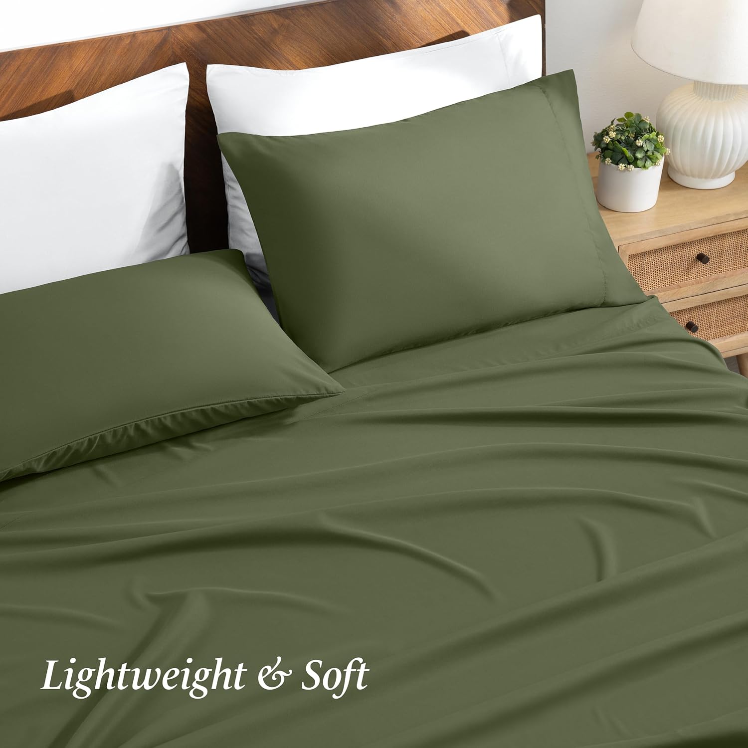 Ivy Union Queen Size Sheet Set - Ultra-Soft Cooling with Deep Pockets - Breathable, Easy-Fit - Hotel Luxury Bedding Sheets & Pillowcases (Queen, Cypress)