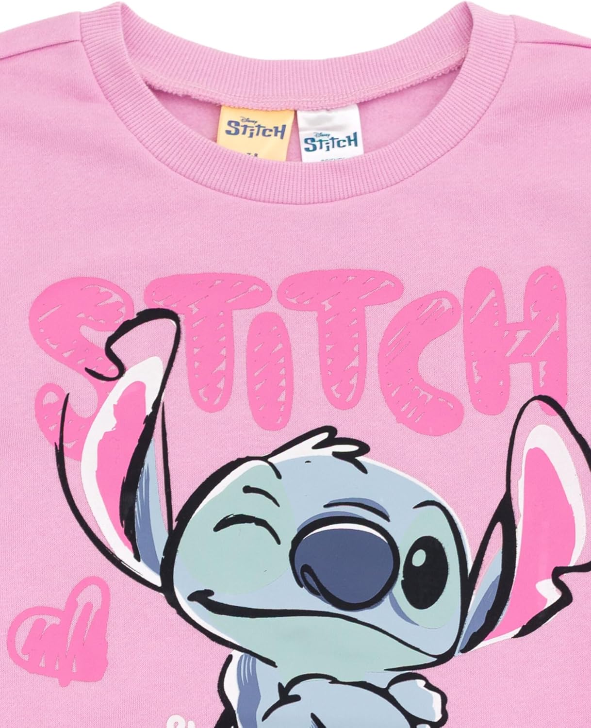 Disney Junior Girls Fleece Pullover Sweatshirt and Ribbed Flare Leggings Outfit Set Toddler to Big Kid Sizes (2T - 14-16) - Image 5