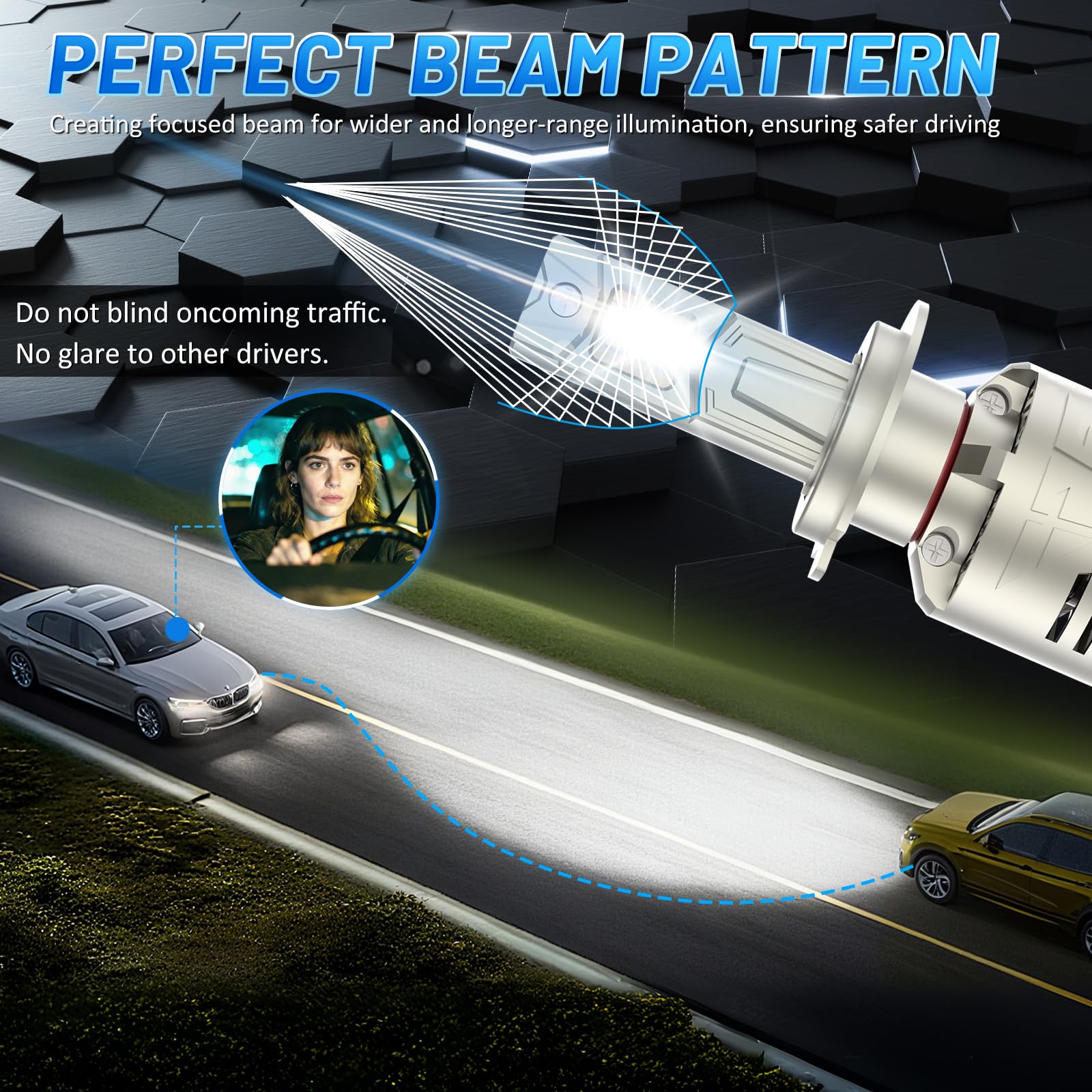 D-Lumina Ampoule 9012 HIR2 LED Voiture Anti Erreur Canbus 160W 30000LM - Chip CPS 6500K 500% Génial,Refroidissement Par Tube De Cuivre épais,2 Pièces