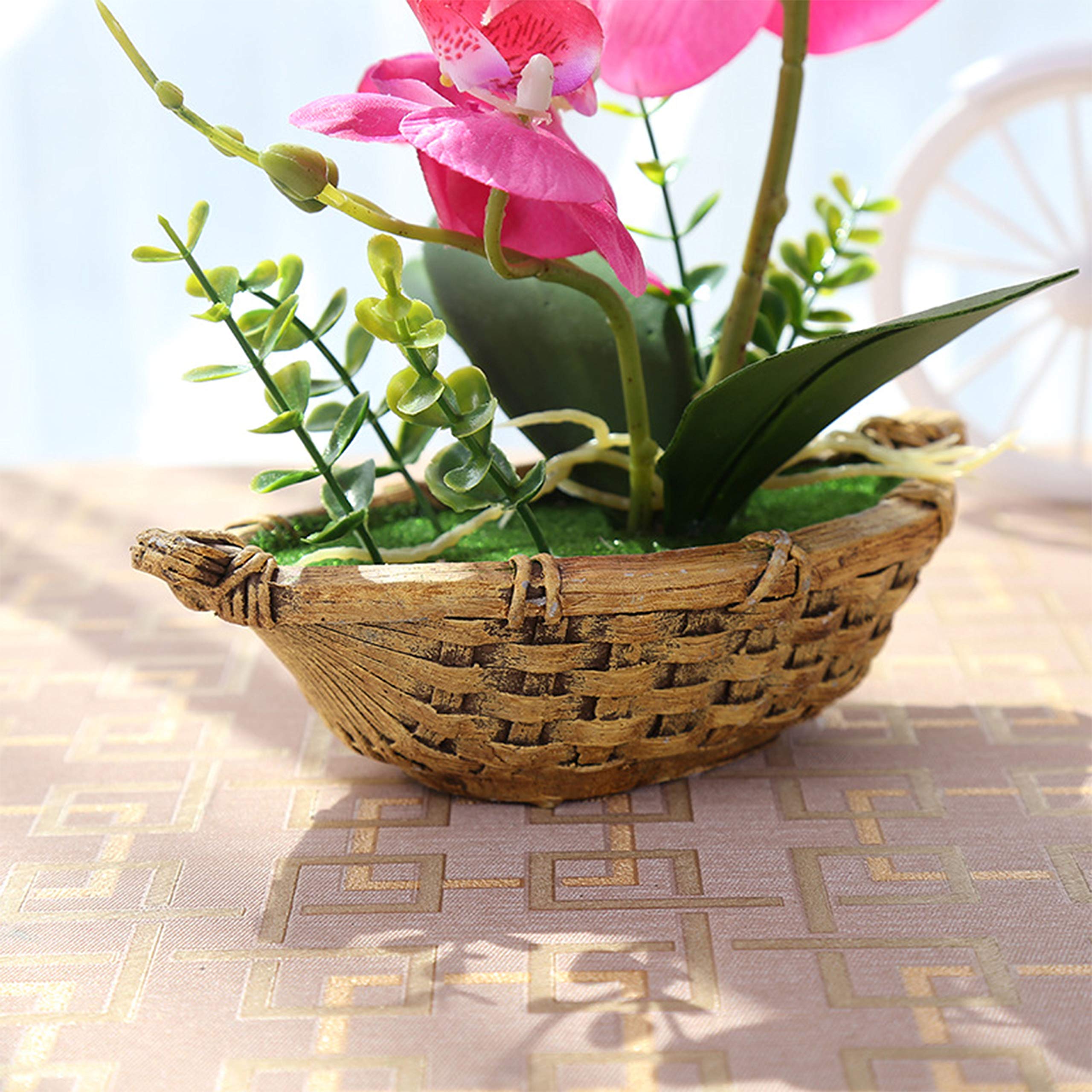 Fiore Artificiale Garofano In Vaso - Decorazione Casa, Ufficio, 30x7.5x15 Cm, Viola - Foto 7