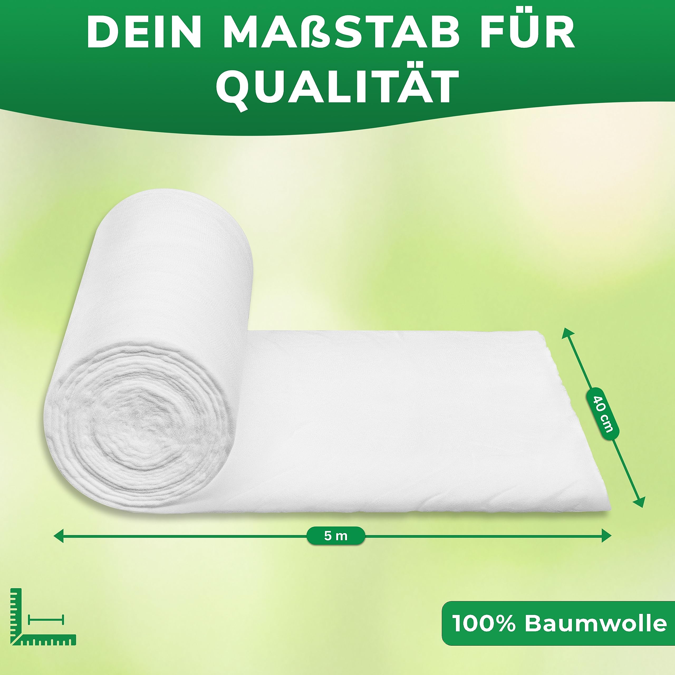 Mullwatterolle Pferd 40cm x 5m | Verbandwatte für die Stallapotheke | Zuverlässige Erste Hilfe für dein Pferd