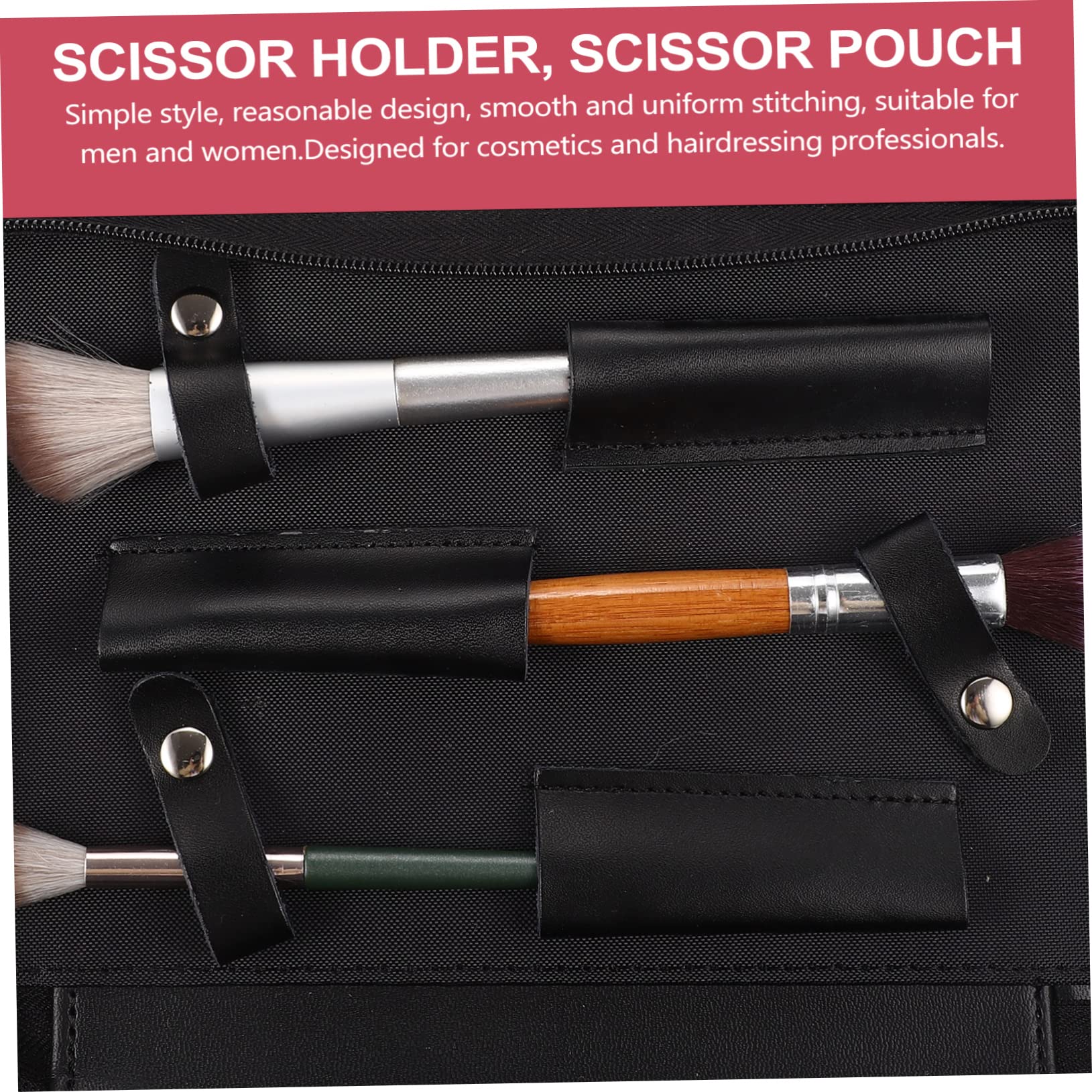 Outanaya Professional Barber Scissor Storage Bag Hair Cutting Tools Organizer Pu Leather Travel Case