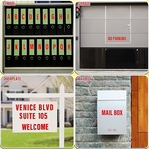 Vista 57 de Calcomanías de letras, 300 piezas, 30 hojas, vinilo autoadhesivo, impermeable, números de buzón, alfabeto para buzón, ventana, puerta, letrero, Negro