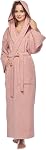 Arus Women's Hooded Classic Full Length Bathrobe Turkish Cotton Ankle Long Robe