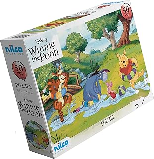 بازل بتصميم ويني الدبدوب ديزني من نيلكو، 50 قطعة، مقاس 48 سم × 69 سم