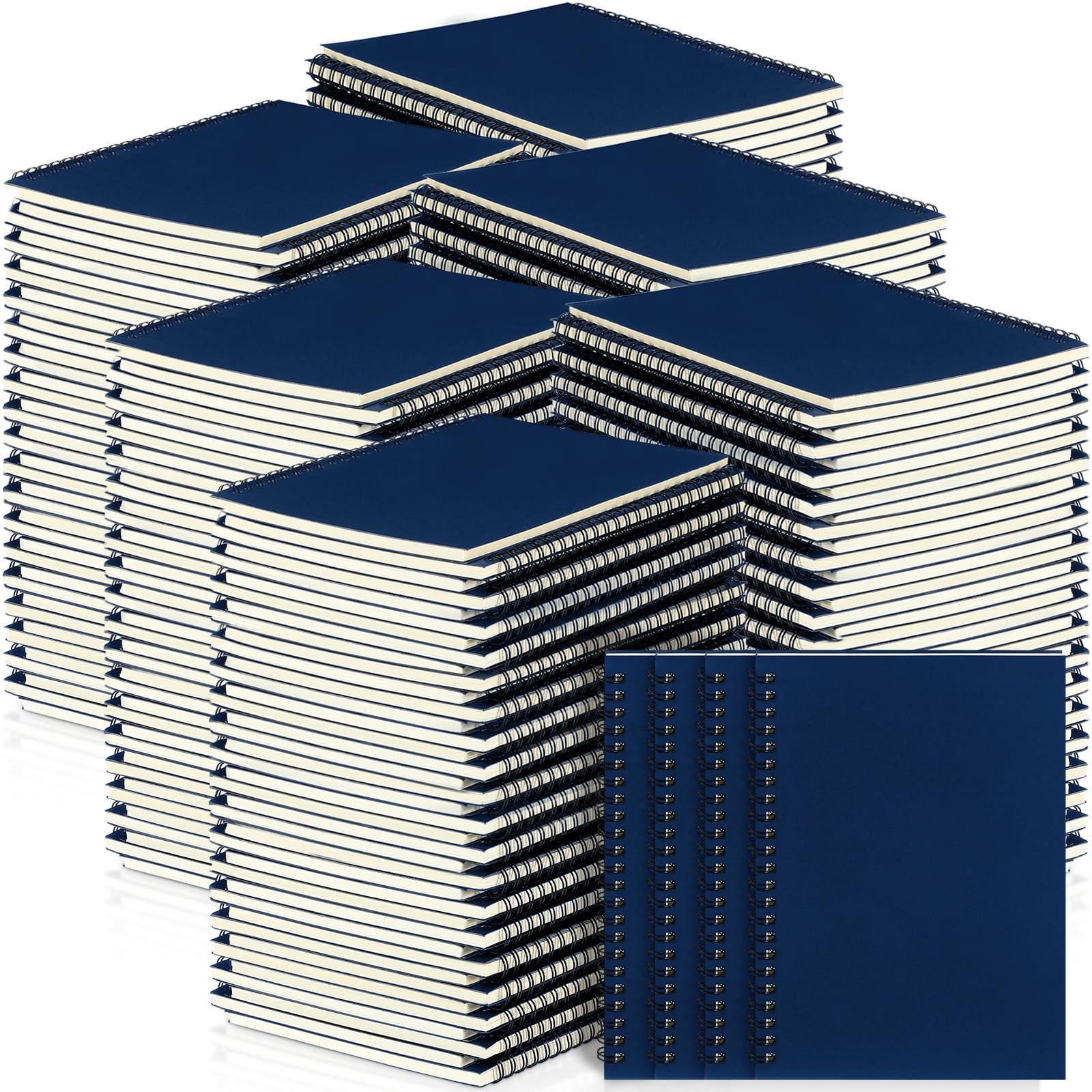 Yahenda Spiral Notebook Bulk A5 College Ruled Journals Notebooks Lined 8.3 x 5.5 Inch Note Books Composition Writing Thick Paper Notebook for Office Business School Gifts Supplies(Dark Blue, 108 Pcs)