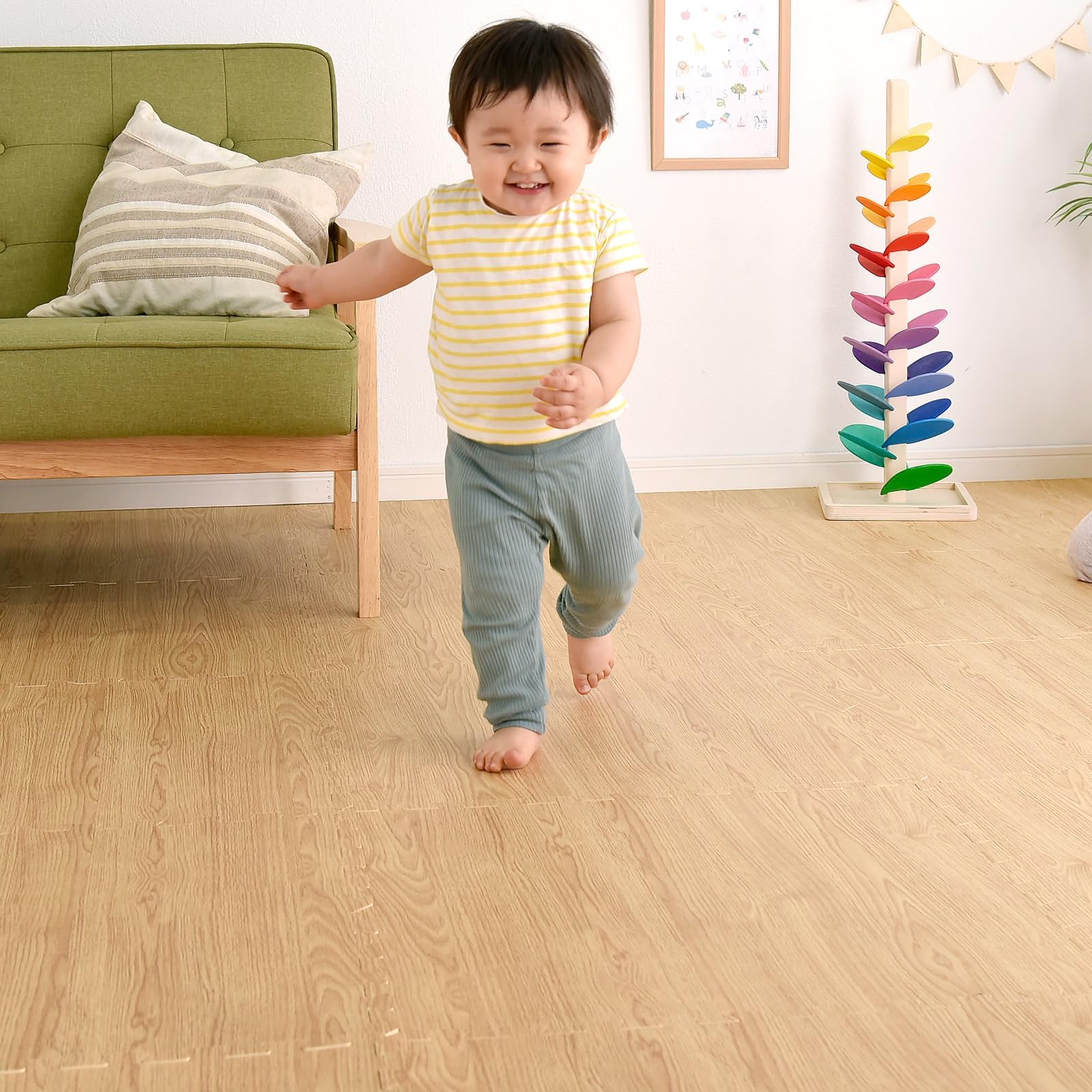 Amazon.co.jp: タンスのゲン ジョイントマット 大判59cm 厚み10mm 3畳