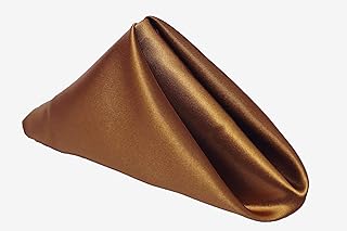 Dinner & Kitchen Cloth Square Napkins 100% Satin 20"x20" Handkerchief with Hemmed Edges - Pack of 12 Perfect for Thanksgiv...