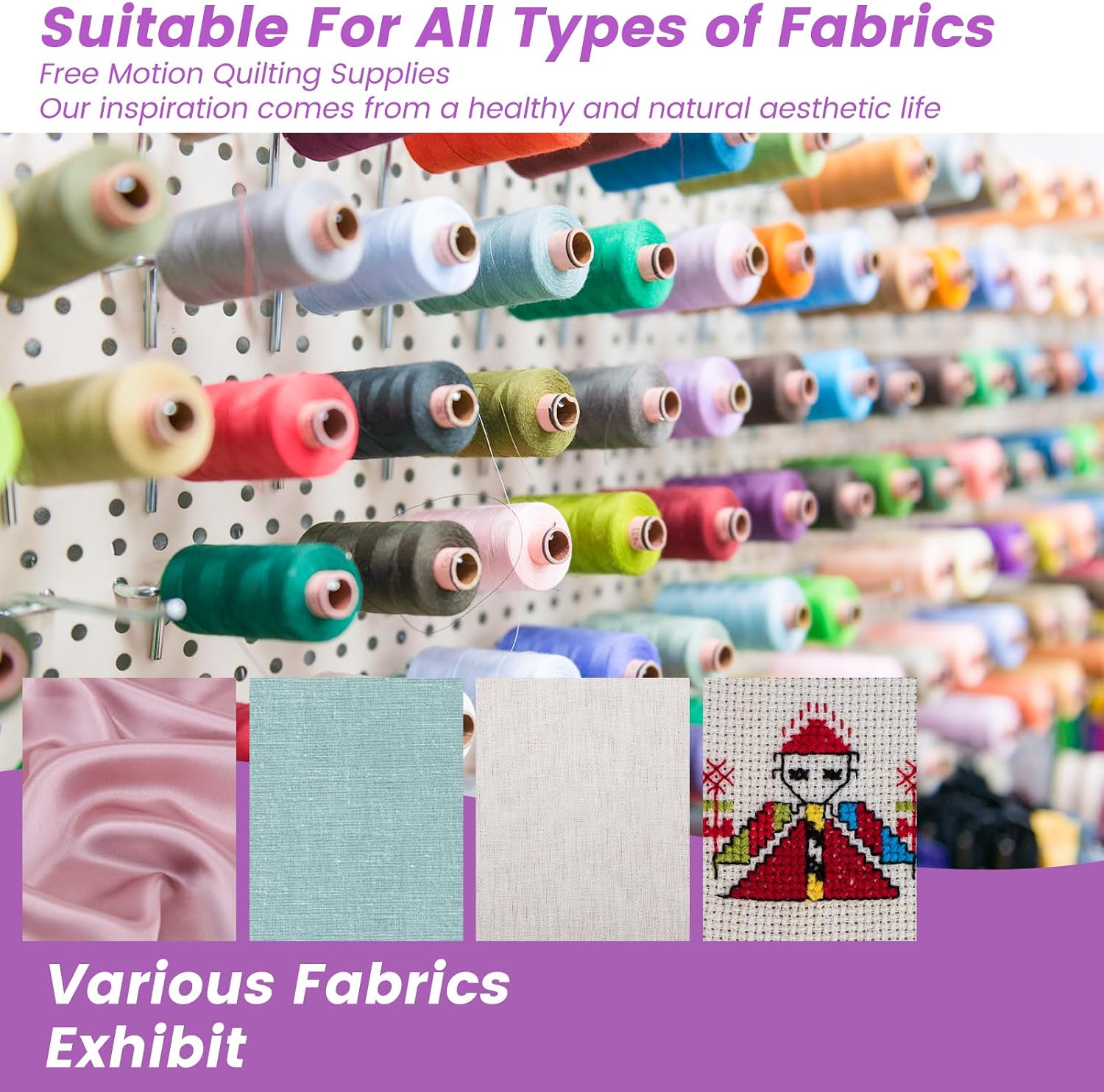 BUXFMHT Sewing Mat Set, Sew Machine Muffling Mat, Reduce Sews & Pedal Vibrations, Movement and Slipping, Sewings Machine and Sergers Accessory (2-Piece Set) (Purple)