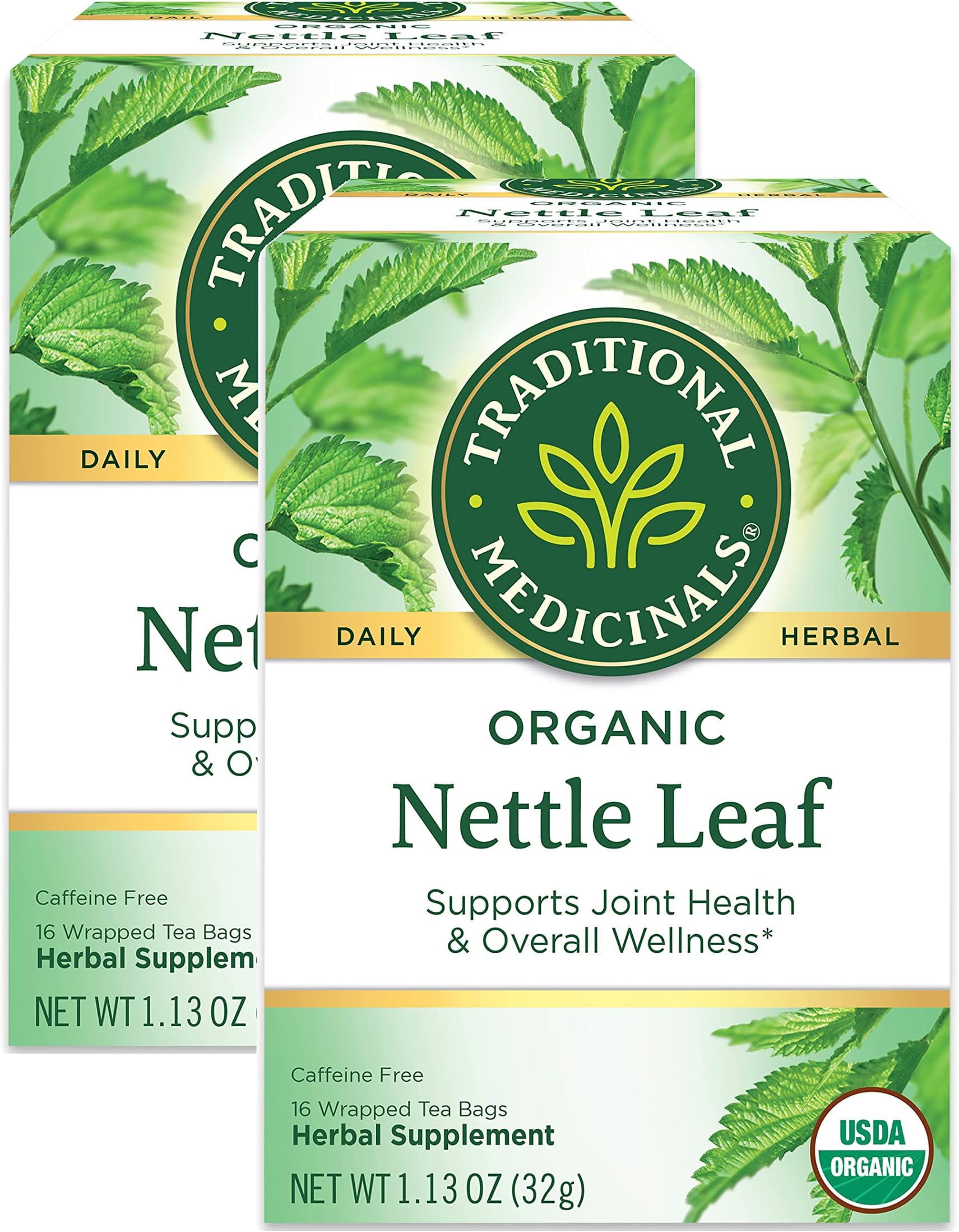 Traditional Medicinals Organic Nettle Leaf 16 Tea Bags (Pack of 2)