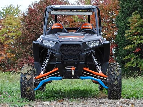 Miniatura 2 de SuperATV Brazos A inferiores arqueados para Polaris RZR XP TurboXP 4 Turbo 2016-2021 - Rótulas superresistentes - VoodúVelocity Blue