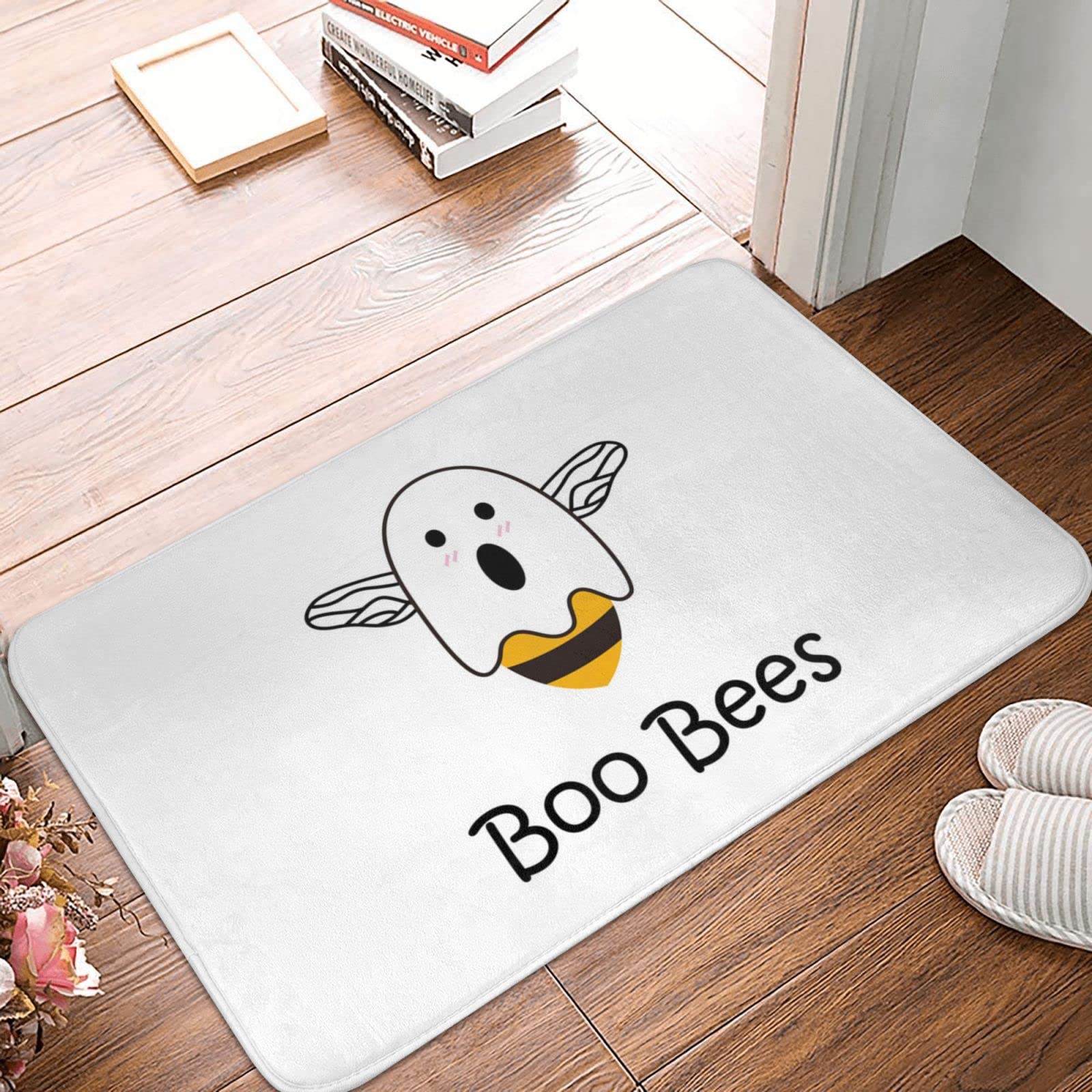 Tapis rétro Boo Bees Halloween 65 x 90 cm pour décorer votre cuisine ou bar de cave