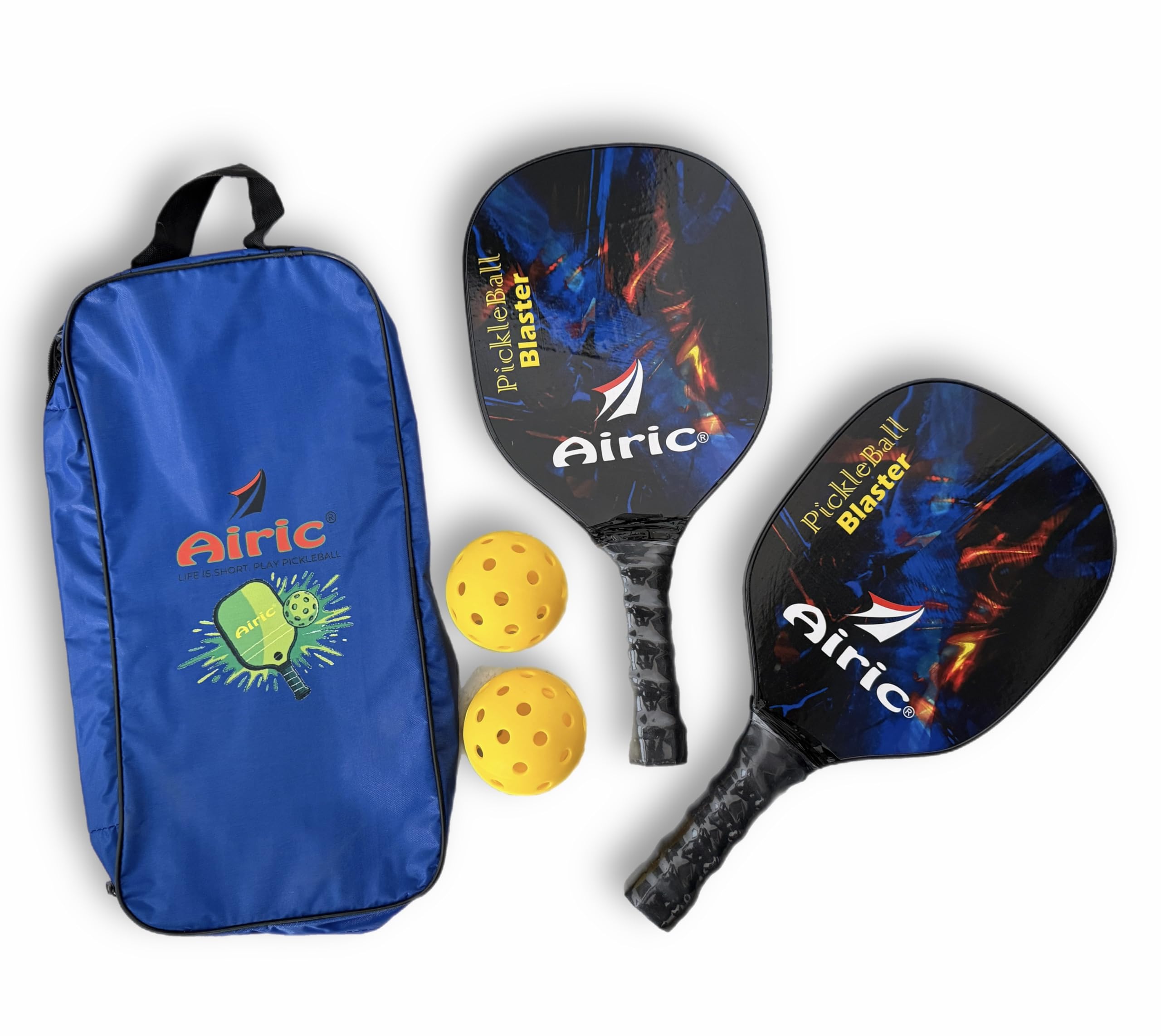 Premium Wooden Blaster Kit (2 Racquets, 2 Balls, 1 Cover) Pickleball Paddle-image-31