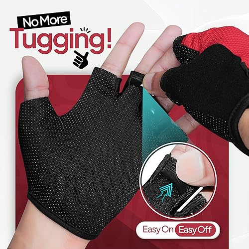 Miniatura 4 de 3 pares de guantes de ciclismo para niños, guantes de ciclismo antideslizantes sin dedos para niños y niñas Guantes de moto para niños